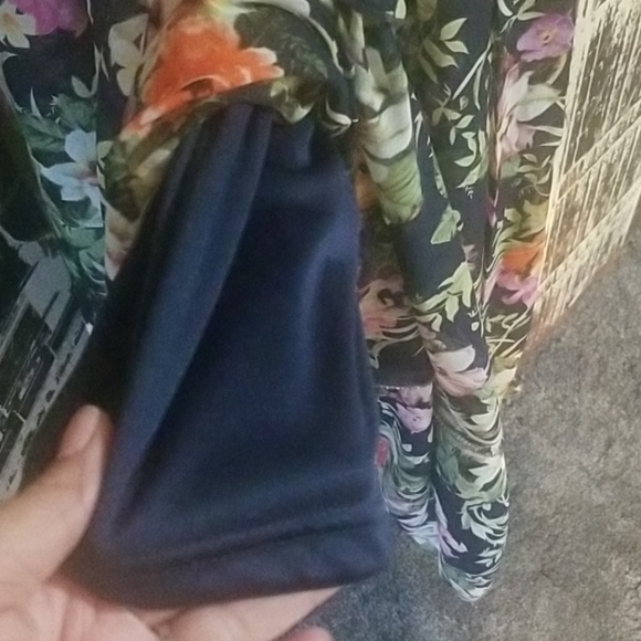 Navy Blue Floral Maxi dress NWOT - Picture 4 of 4